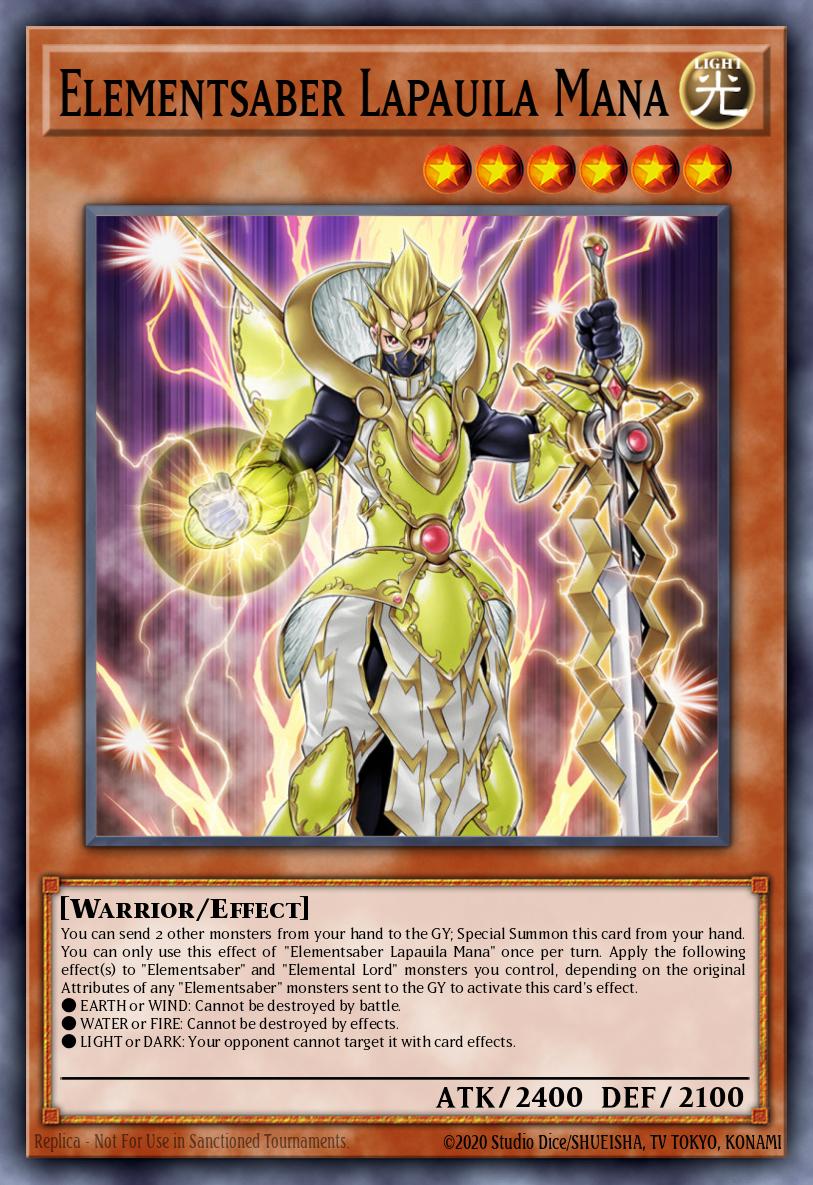 Elementsaber Lapauila Mana Super Rare FLOD-EN025 Flames of Destruction Yugioh card