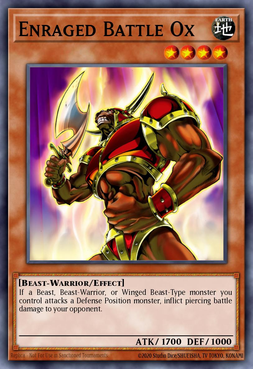 Enraged Battle Ox Common BP03-EN011 Battle Pack 3 Monster League Yugioh card