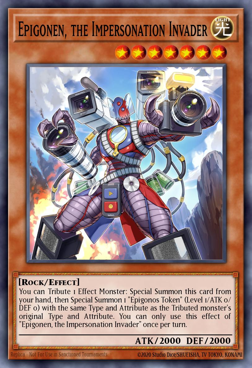 Epigonen the Impersonation Invader Super Rare BACH-EN026 Battle of Chaos Yugioh card