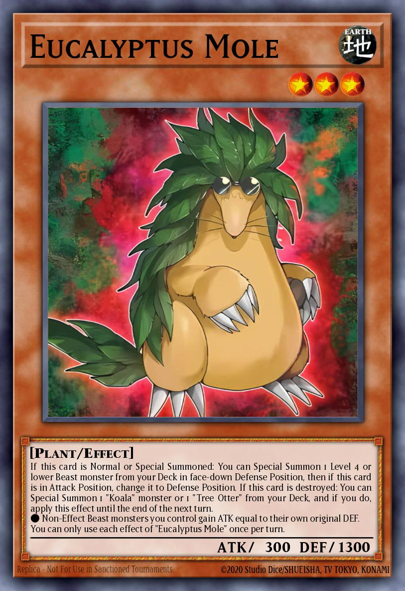 Eucalyptus Mole Rare MZMU-EN021 Maze of Muertos Yugioh card
