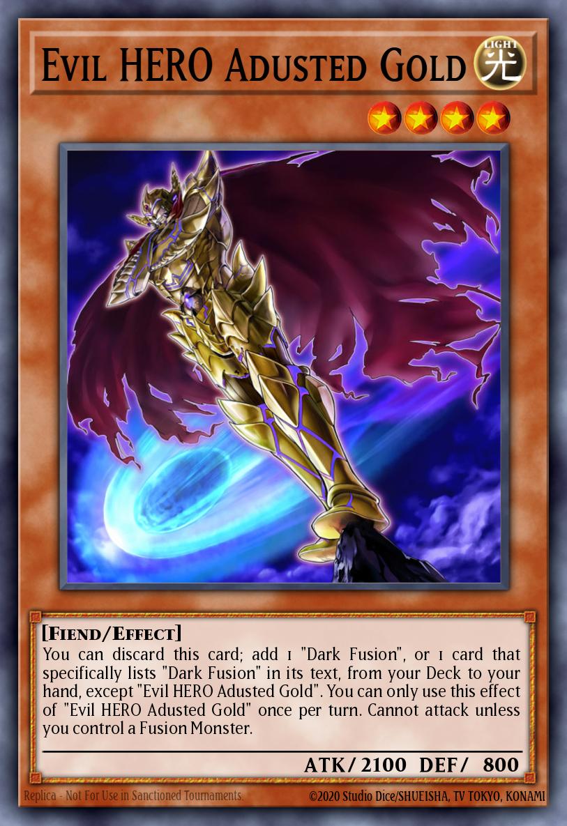 Evil HERO Adusted Gold Secret Rare BROL-EN068 Brothers of Legend Yugioh card