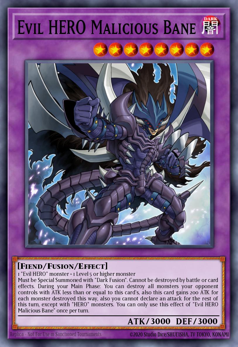 Evil HERO Malicious Bane Secret Rare BROL-EN069 Brothers of Legend Yugioh card