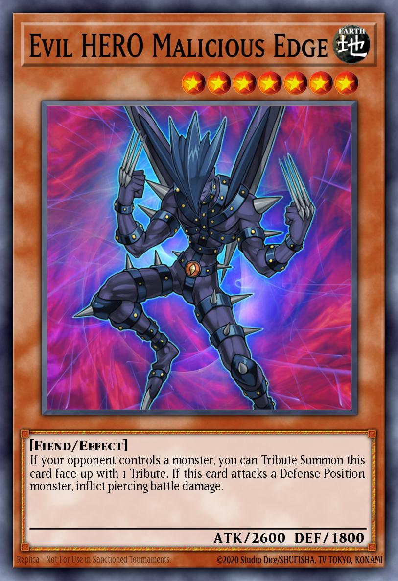 Evil HERO Malicious Edge Mosaic Rare BP02-EN054 Battle Pack 2 War of the Giants Yugioh card