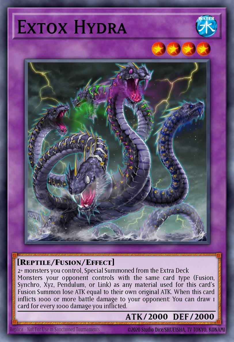 Extox Hydra Quarter Century Secret Rare BLMR-EN007 Battles of Legend Monstrous Revenge Yugioh card