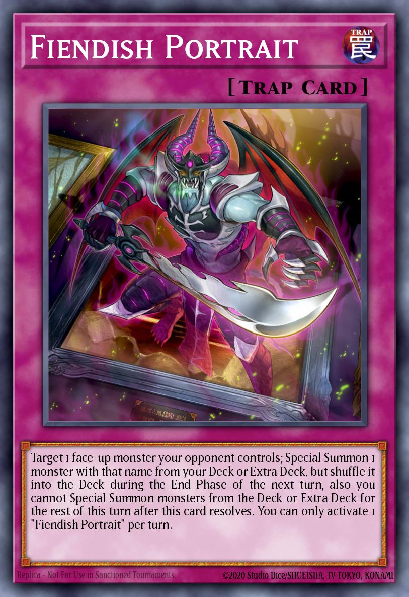 Fiendish Portrait Super Rare MP21-EN033 2021 Tin of Ancient Battles Yugioh card
