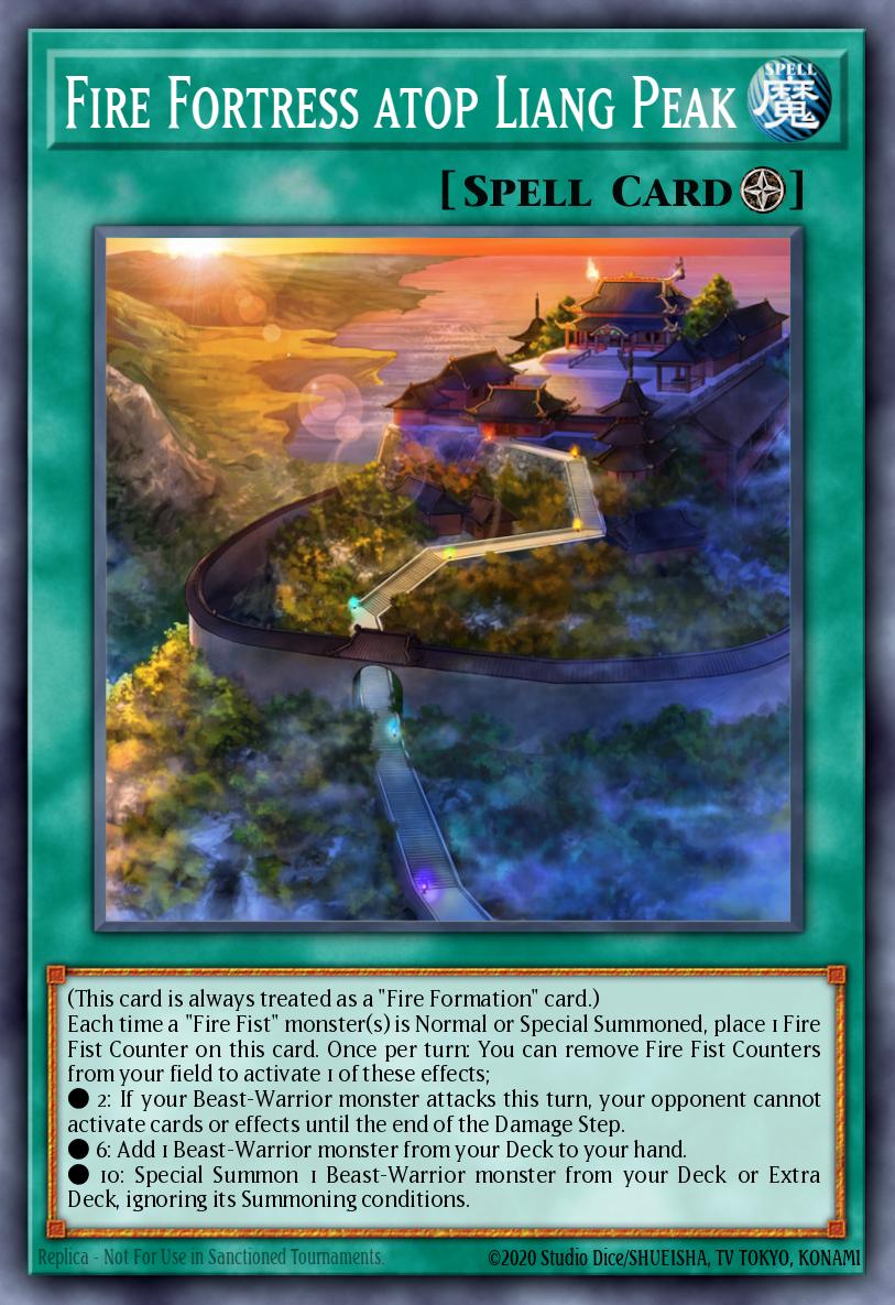 Fire Fortress atop Liang Peak Secret Rare FIGA-EN018 Fists of the Gadgets Yugioh card