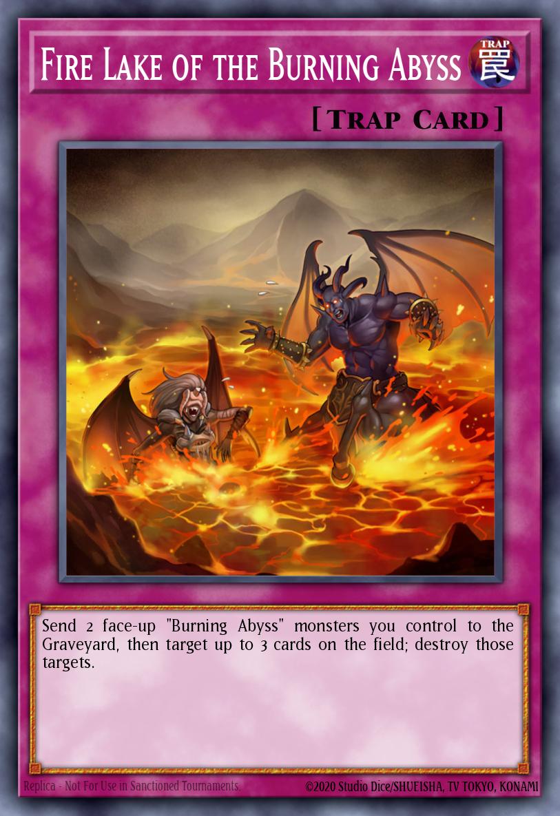Fire Lake of the Burning Abyss Gold Rare PGL3-EN098 Premium Gold Infinite Gold Yugioh card