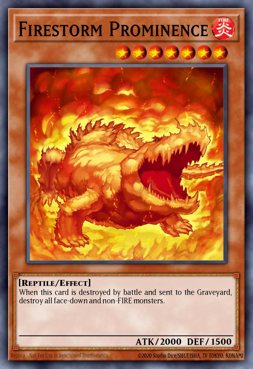 Firestorm Prominence Common STON-EN026 Strike of Neos Yugioh card