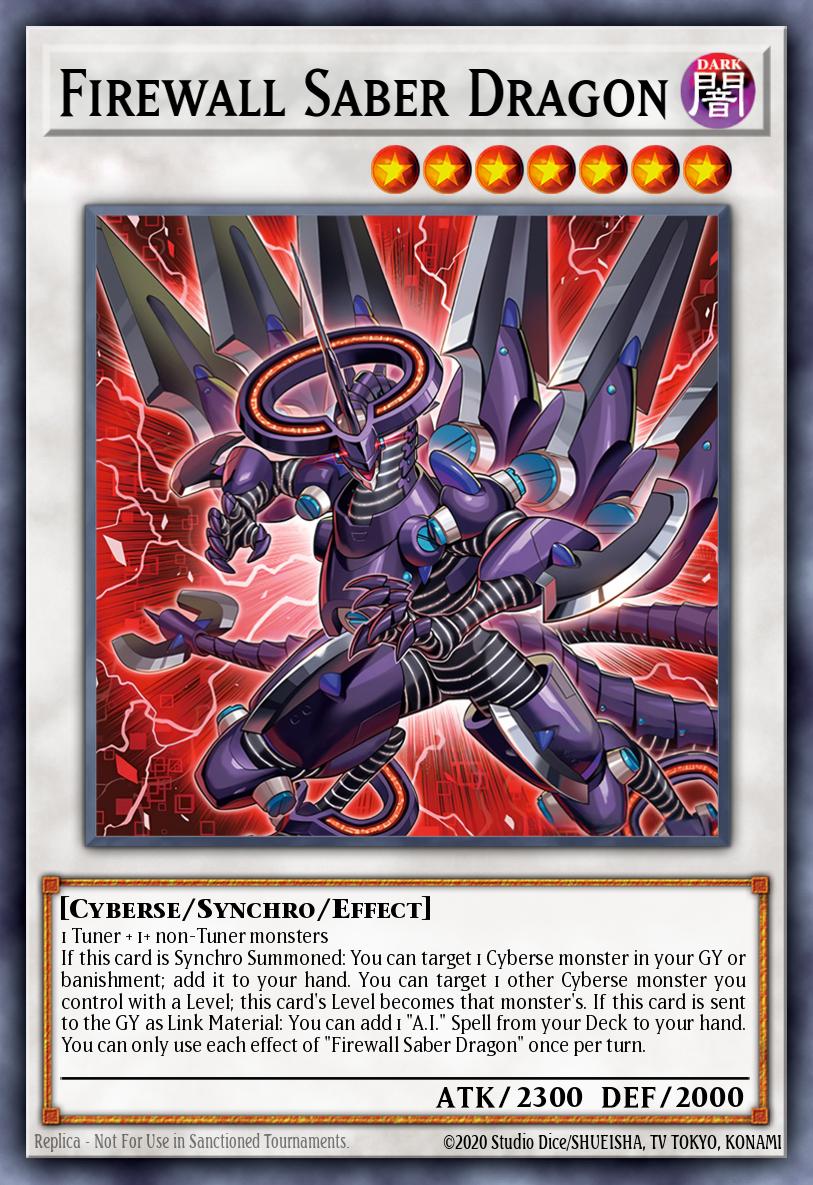 Firewall Saber Dragon Super Rare ALIN-EN038 Alliance Insight Yugioh card