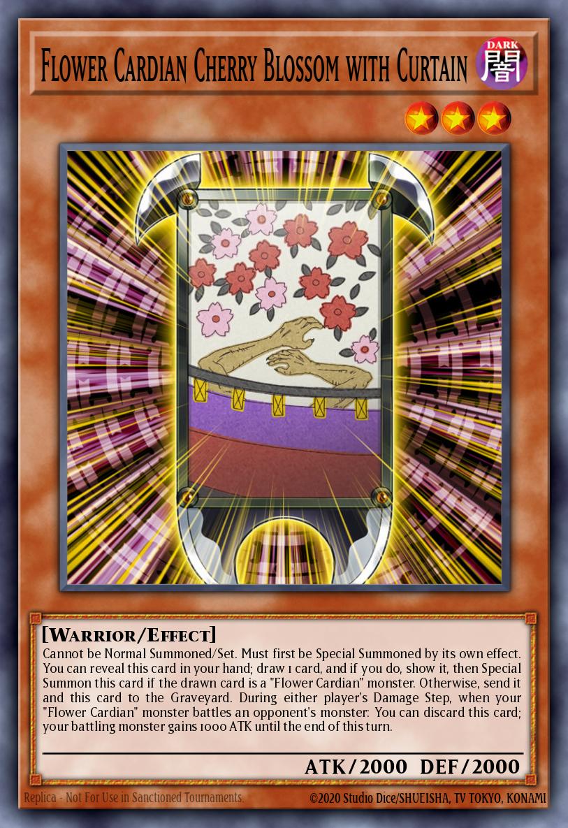 Flower Cardian Cherry Blossom with Curtain Common RATE-EN012 Raging Tempest Yugioh card