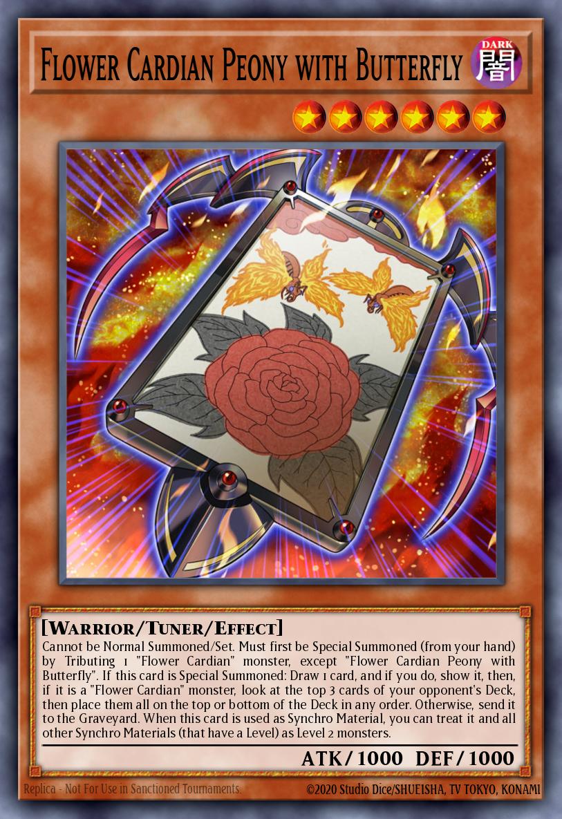 Flower Cardian Peony with Butterfly Common INOV-EN014 Invasion Vengeance Yugioh card