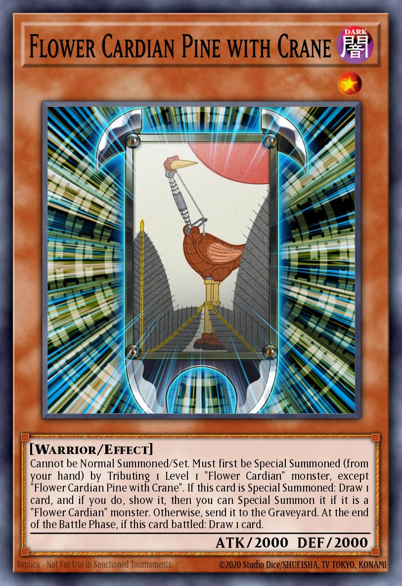 Flower Cardian Pine with Crane Common DLCS-EN131 Dragons of Legend The Complete Series Yugioh card