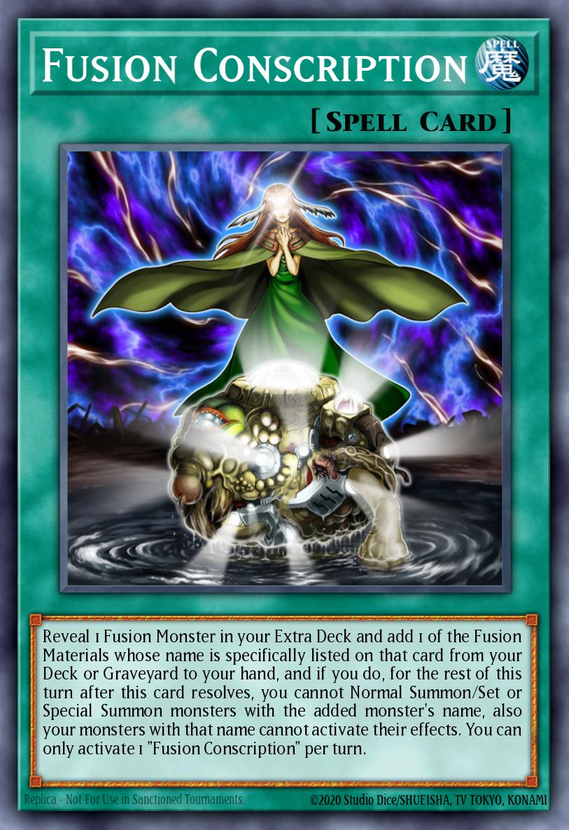 Fusion Conscription Rare MP16-EN024 2016 Mega-Tin Mega Pack Yugioh card