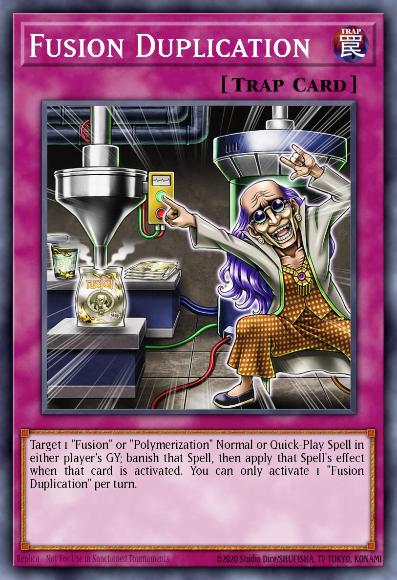 Fusion Duplication Ultra Rare CH01-EN040 THE CHRONICLES DECK: The Fallen & The Virtuous (All-Foil Edition) Yugioh card
