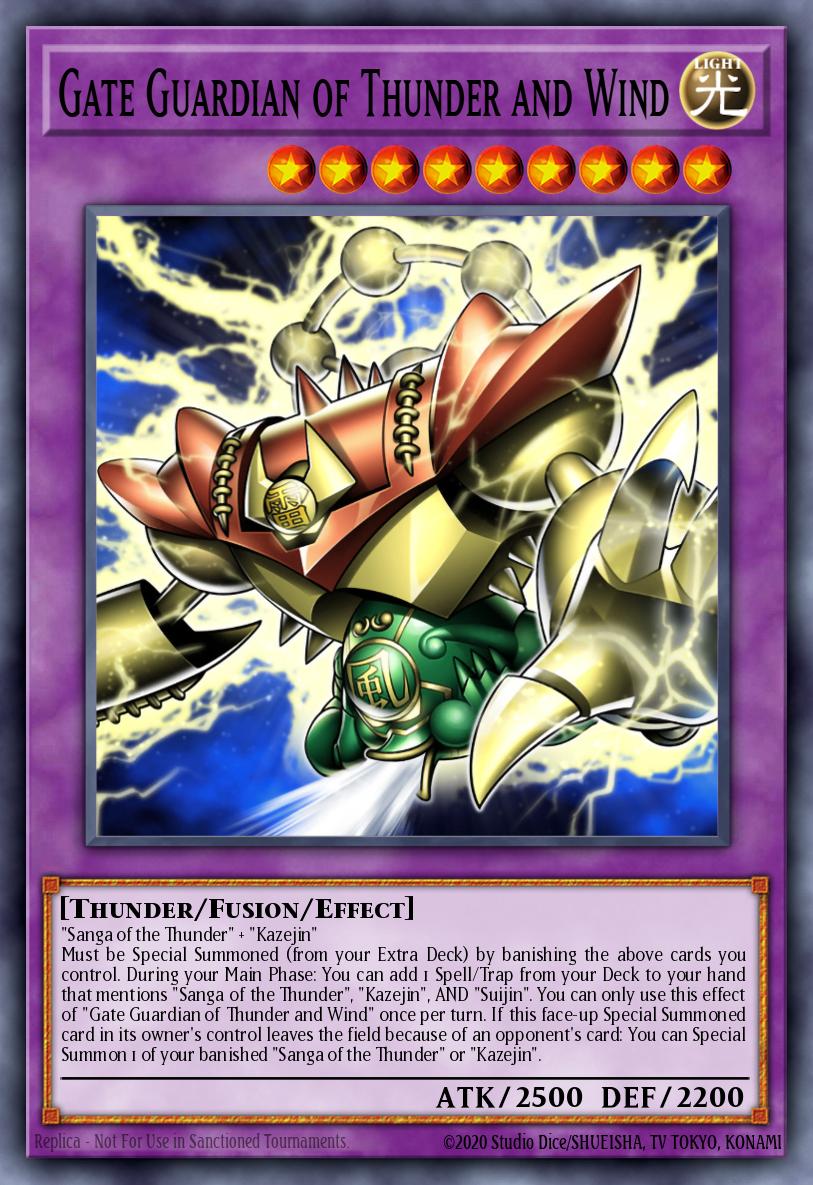 Gate Guardian of Thunder and Wind Super Rare MAZE-EN004 Maze of Memories Yugioh card
