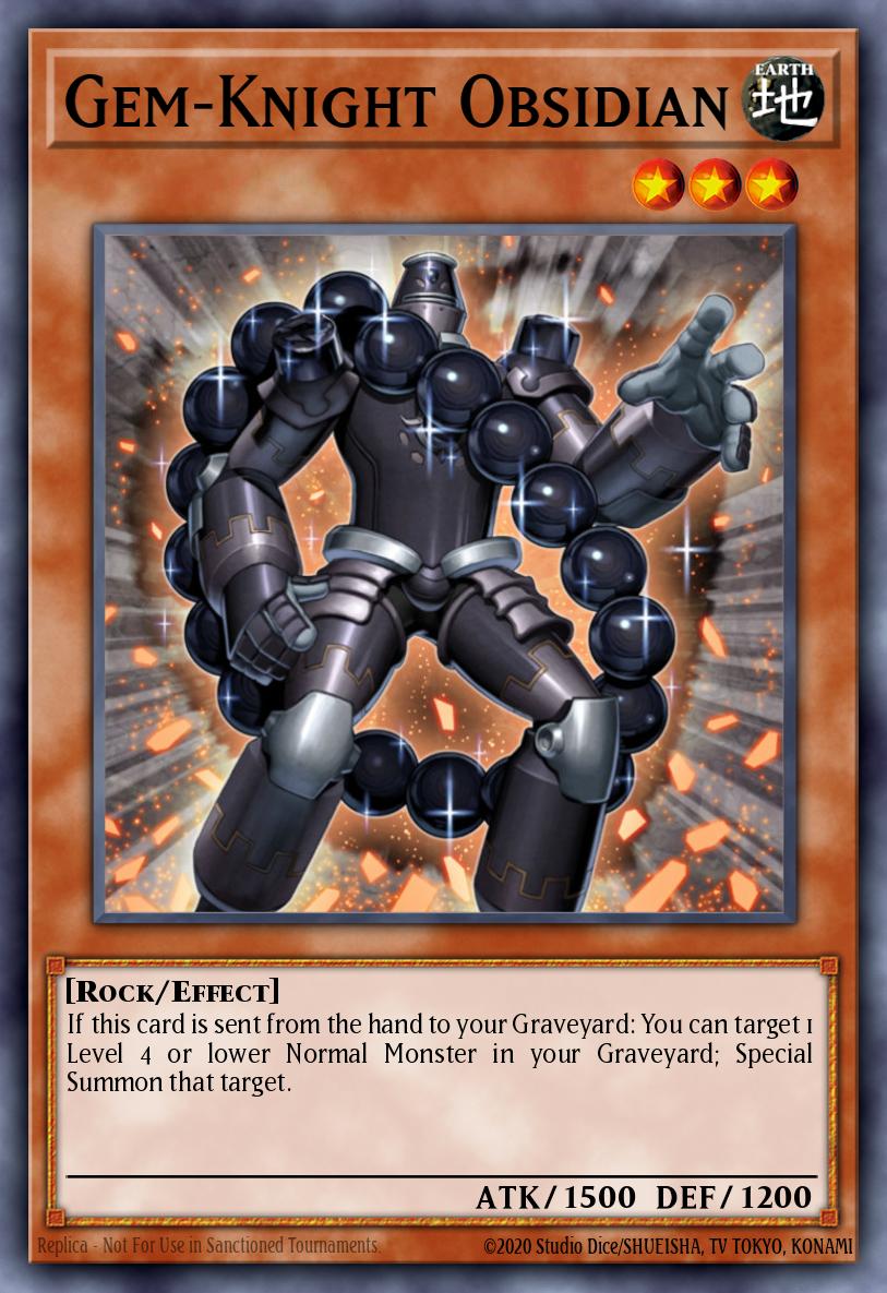 Gem-Knight Obsidian Common AP08-EN020 Astral Pack Eight Yugioh card
