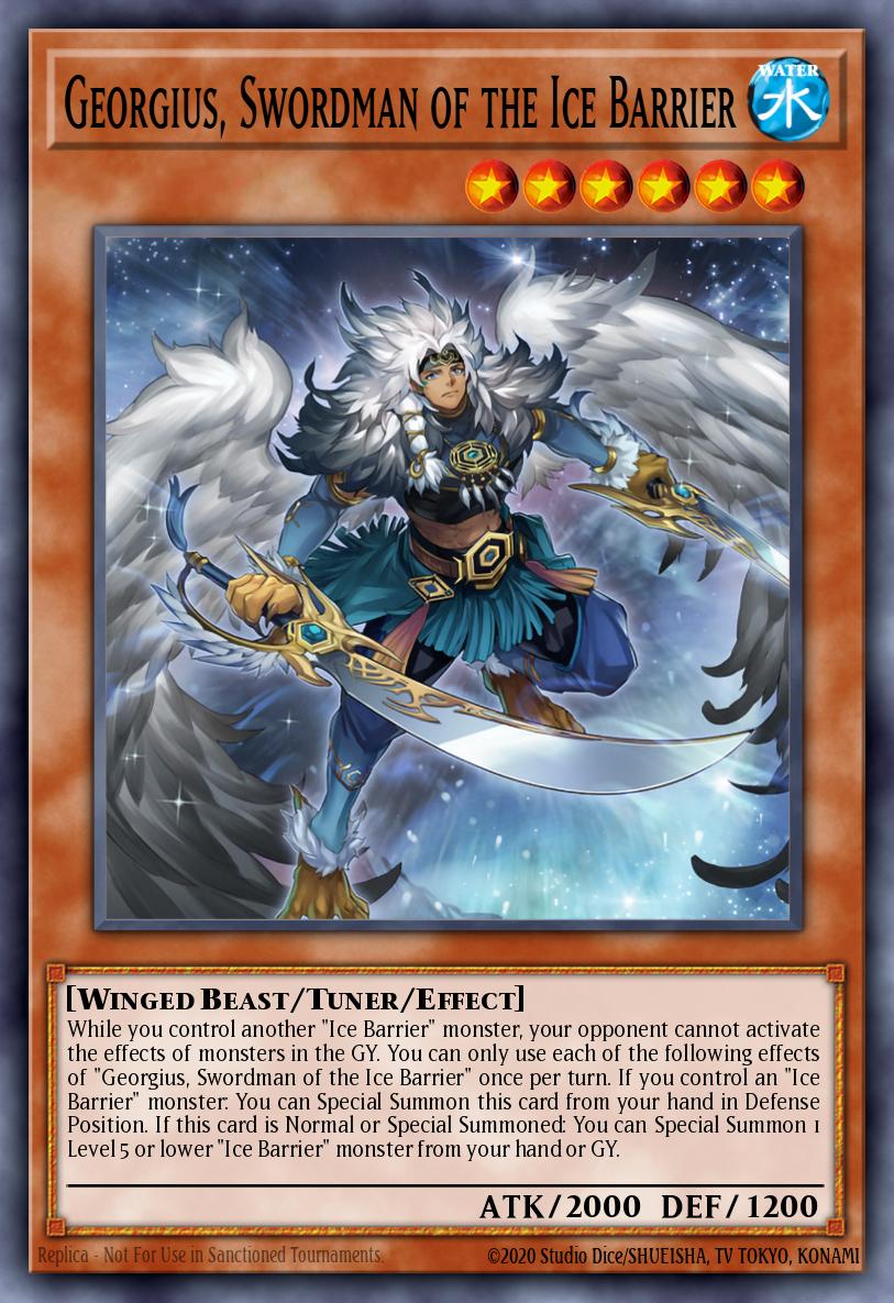 Georgius Swordman of the Ice Barrier Secret Rare BLTR-EN006 Battles of Legend Terminal Revenge Yugioh card