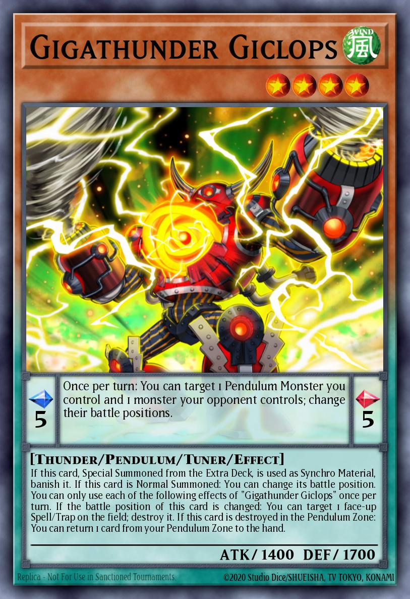 Gigathunder Giclops Common BLVO-EN032 Blazing Vortex Yugioh card