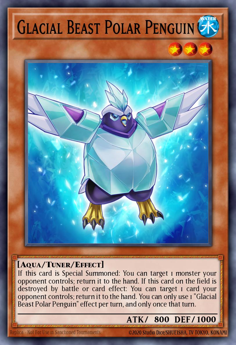 Glacial Beast Polar Penguin Secret Rare BLAR-EN032 Battles of Legend Armageddon Yugioh card