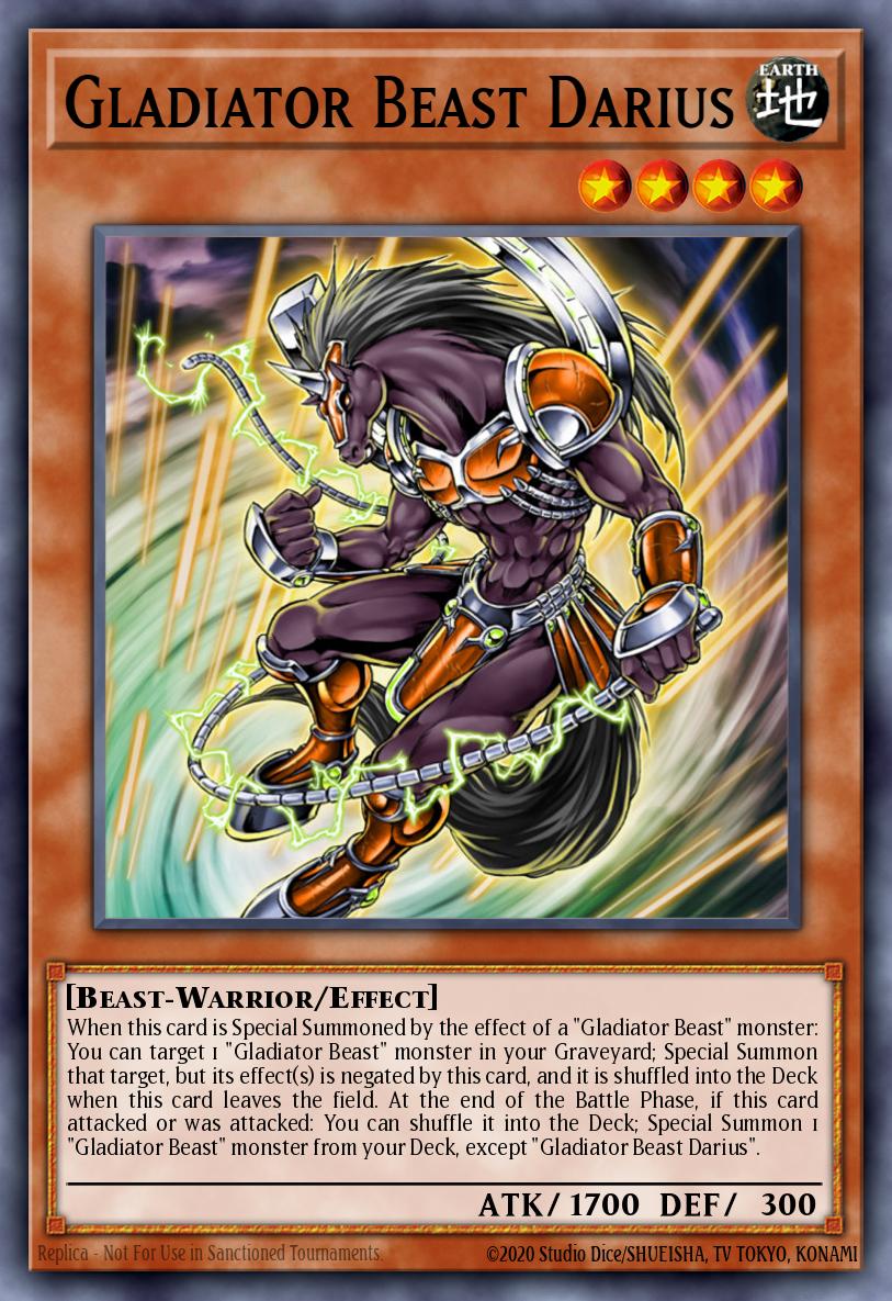 Gladiator Beast Darius Secret Rare LCGX-EN244 Legendary Collection 2 The Duel Academy Years Mega Pack Yugioh card