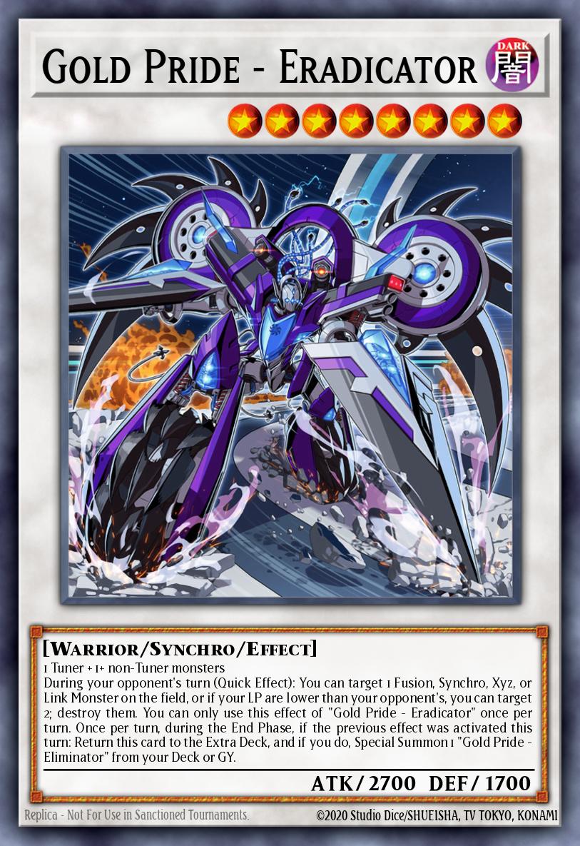 Gold Pride - Eradicator Quarter Century Secret Rare LEDE-EN041 Legacy of Destruction Yugioh card