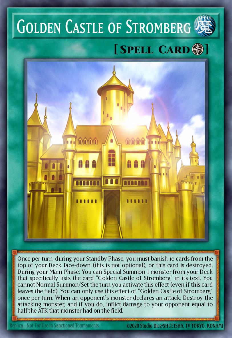 Golden Castle of Stromberg Secret Rare BLRR-EN010 Battles of Legend Relentless Revenge Yugioh card