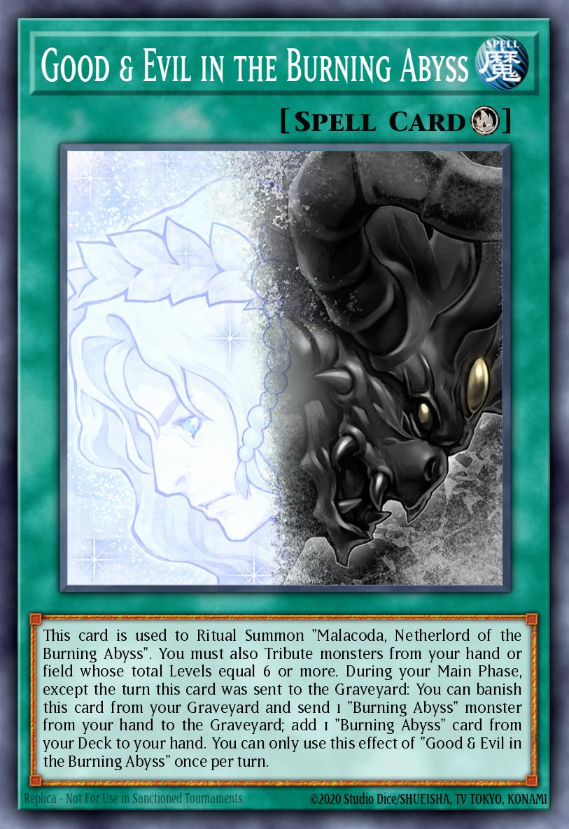 Good and Evil in the Burning Abyss Super Rare SECE-EN086 Secrets of Eternity Yugioh card