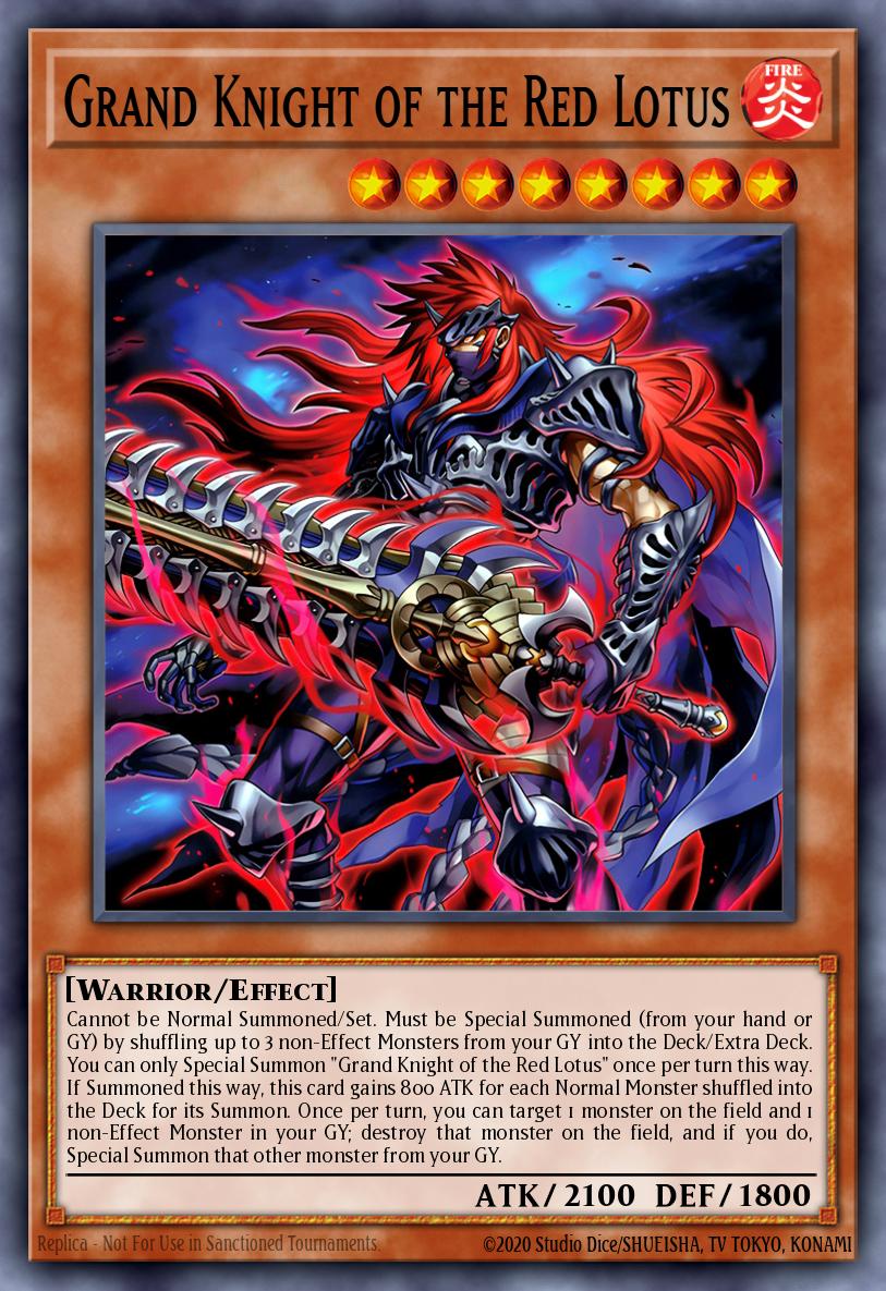 Grand Knight of the Red Lotus Common SUDA-EN024 Supreme Darkness Yugioh card