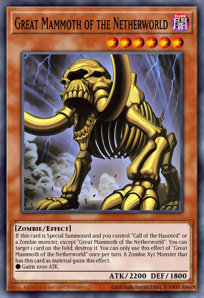 Great Mammoth of the Netherworld Rare MZMU-EN004 Maze of Muertos Yugioh card