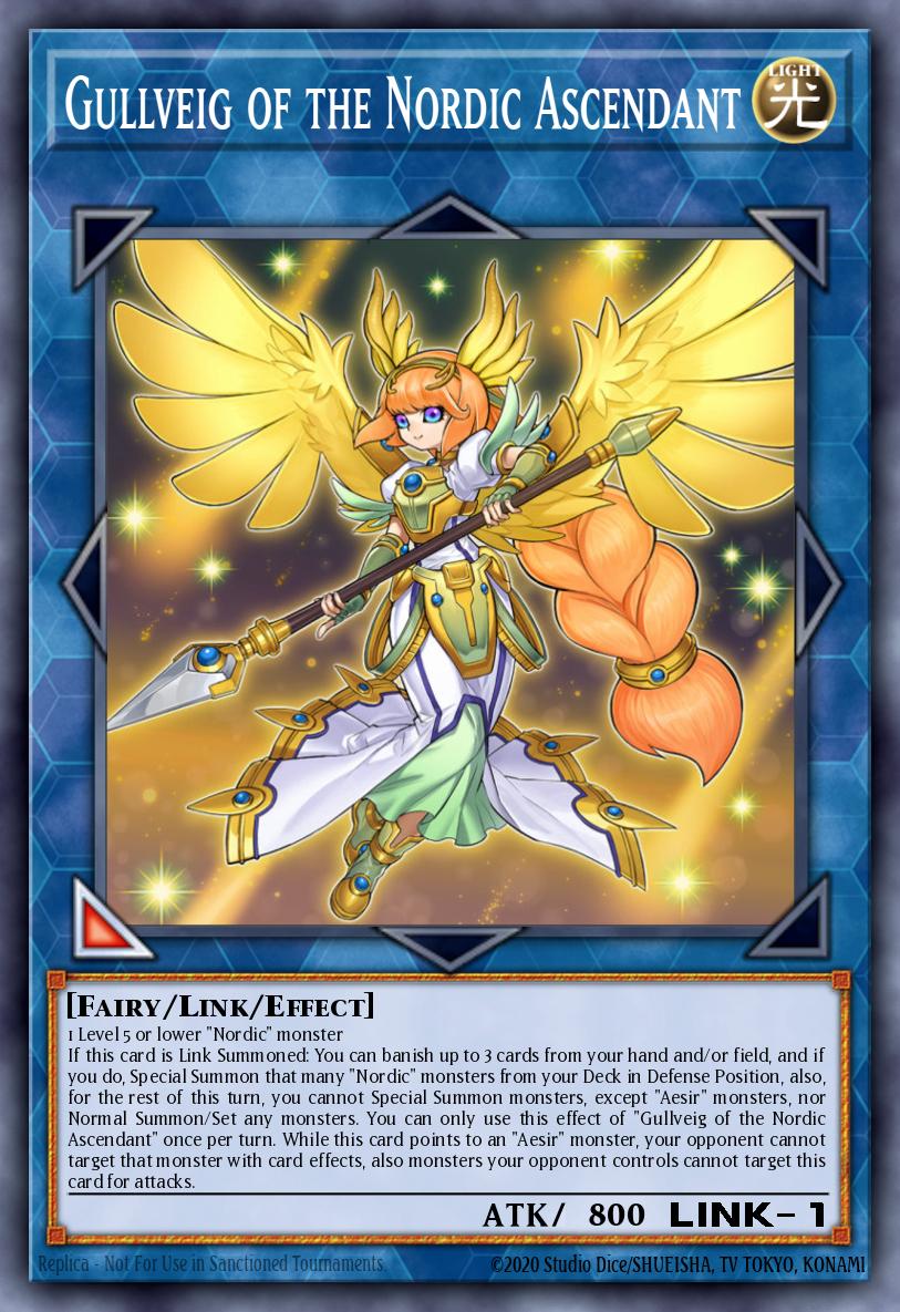 Gullveig of the Nordic Ascendant Ultra Rare LEHD-ENB00 Legendary Hero Decks Yugioh card