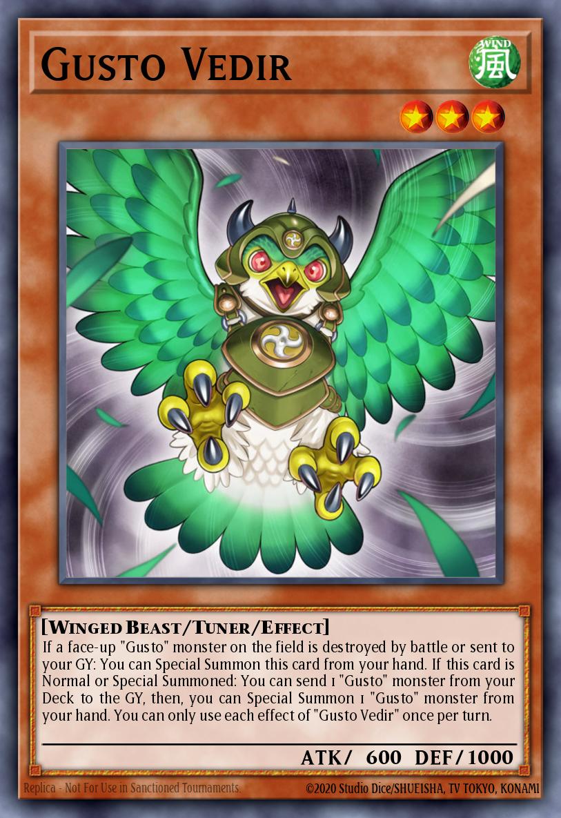Gusto Vedir Common DAMA-EN019 Dawn of Majesty Yugioh card