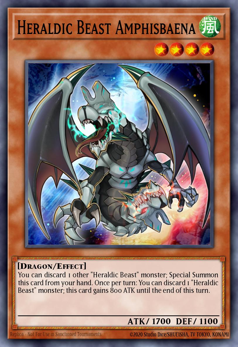 Heraldic Beast Amphisbaena Common OP28-EN014 OTS Tournament Pack 28 Yugioh card