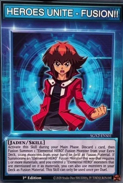 HEROES UNITE - FUSION Common SGX2-ENS01 Speed Duel GX Midterm Paradox Yugioh card