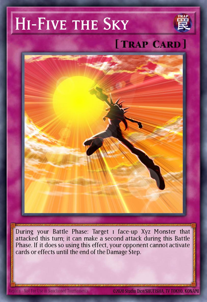 Hi-Five the Sky Platinum Secret Rare RA04-EN239 Quarter Century Stampede Yugioh card