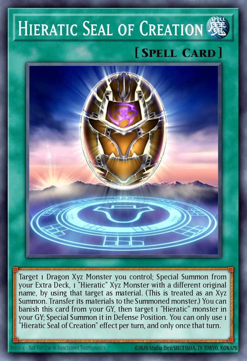Hieratic Seal of Creation Ultra Rare GFTP-EN005 Ghosts From the Past Yugioh card