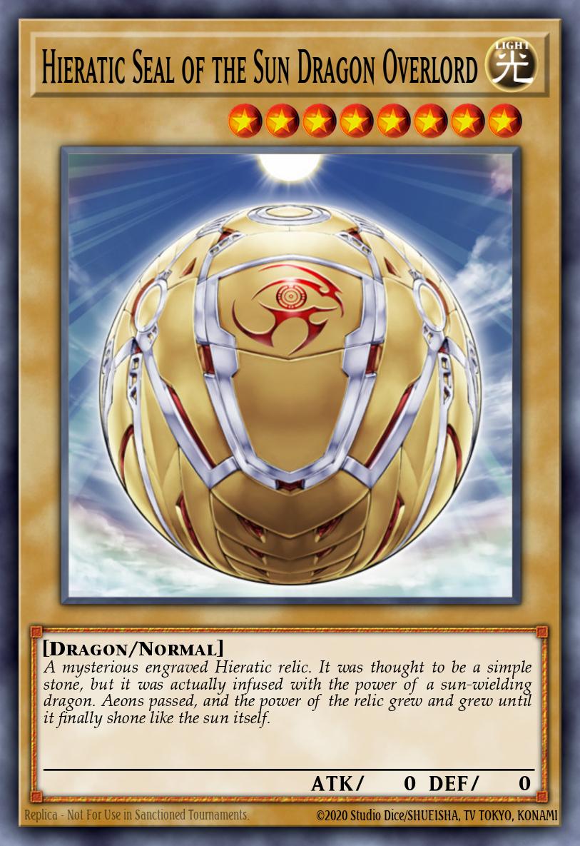 Hieratic Seal of the Sun Dragon Overlord Common GAOV-EN002 Galactic Overlord Yugioh card
