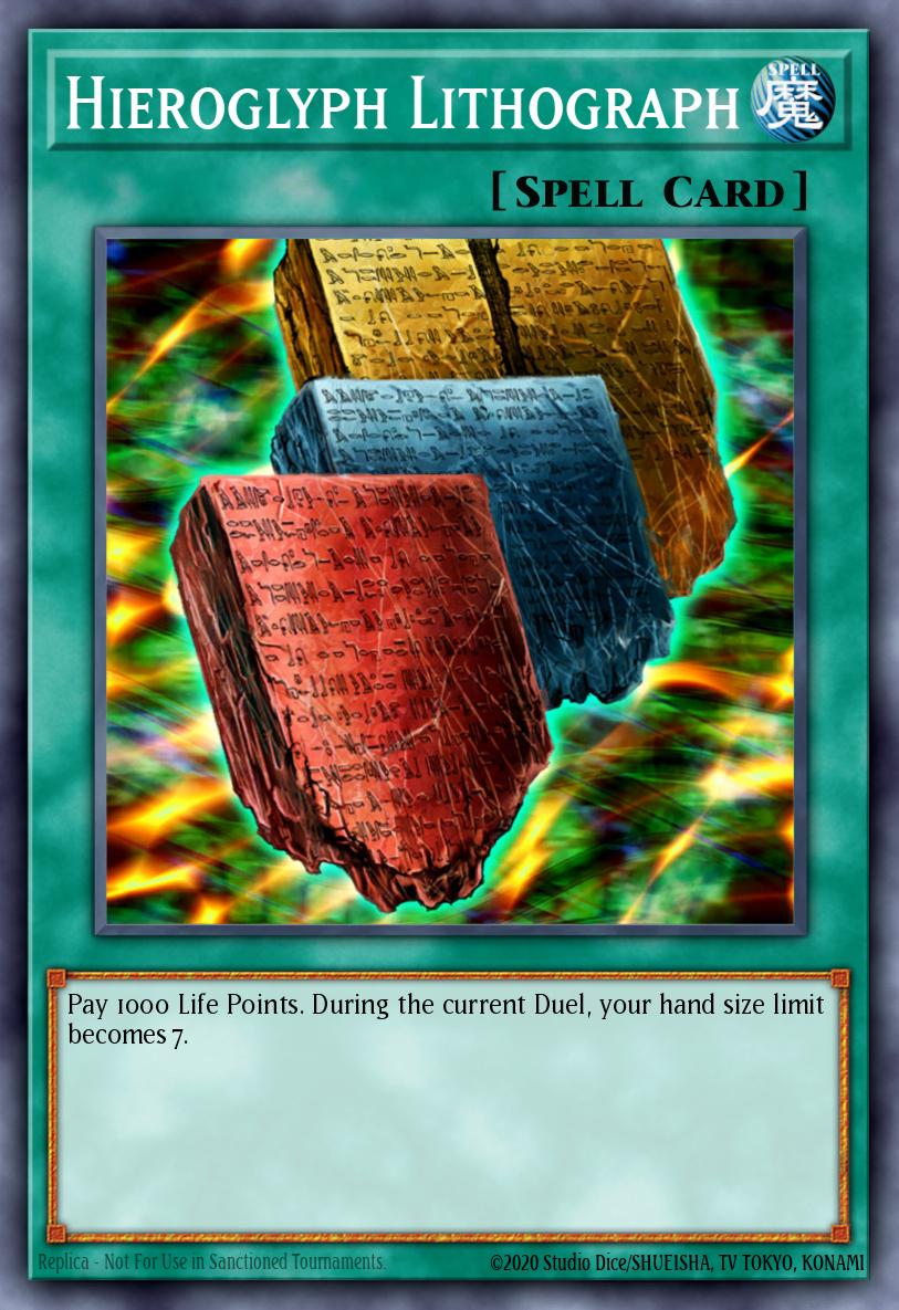 Hieroglyph Lithograph Common DR1-EN034 Dark Revelation Volume 1 Yugioh card