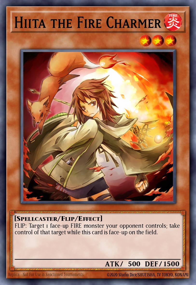 Hiita the Fire Charmer New artwork CH02-EN002 THE CHRONICLES DECK: Spirit Charmers (All-Foil Edition) Yugioh card