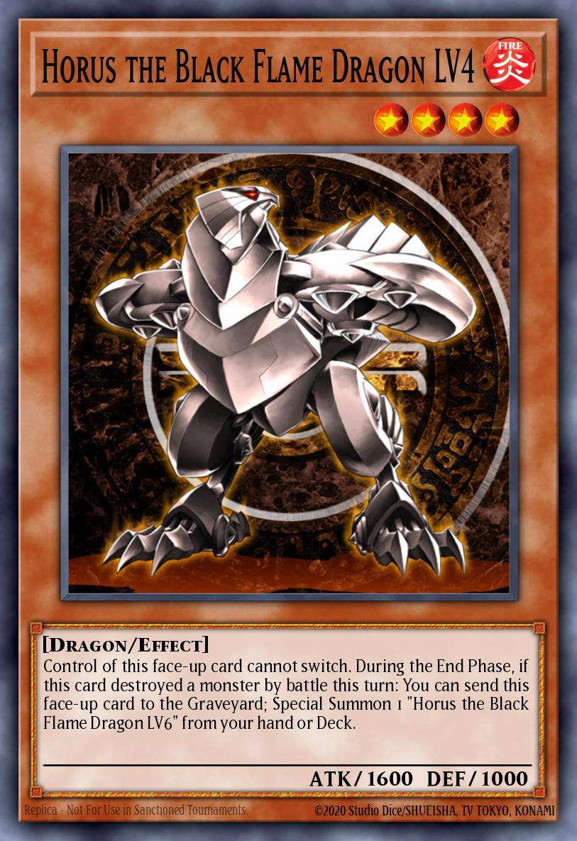 Horus the Black Flame Dragon LV4 Rare DR3-EN006 Dark Revelation Volume 3 Yugioh card