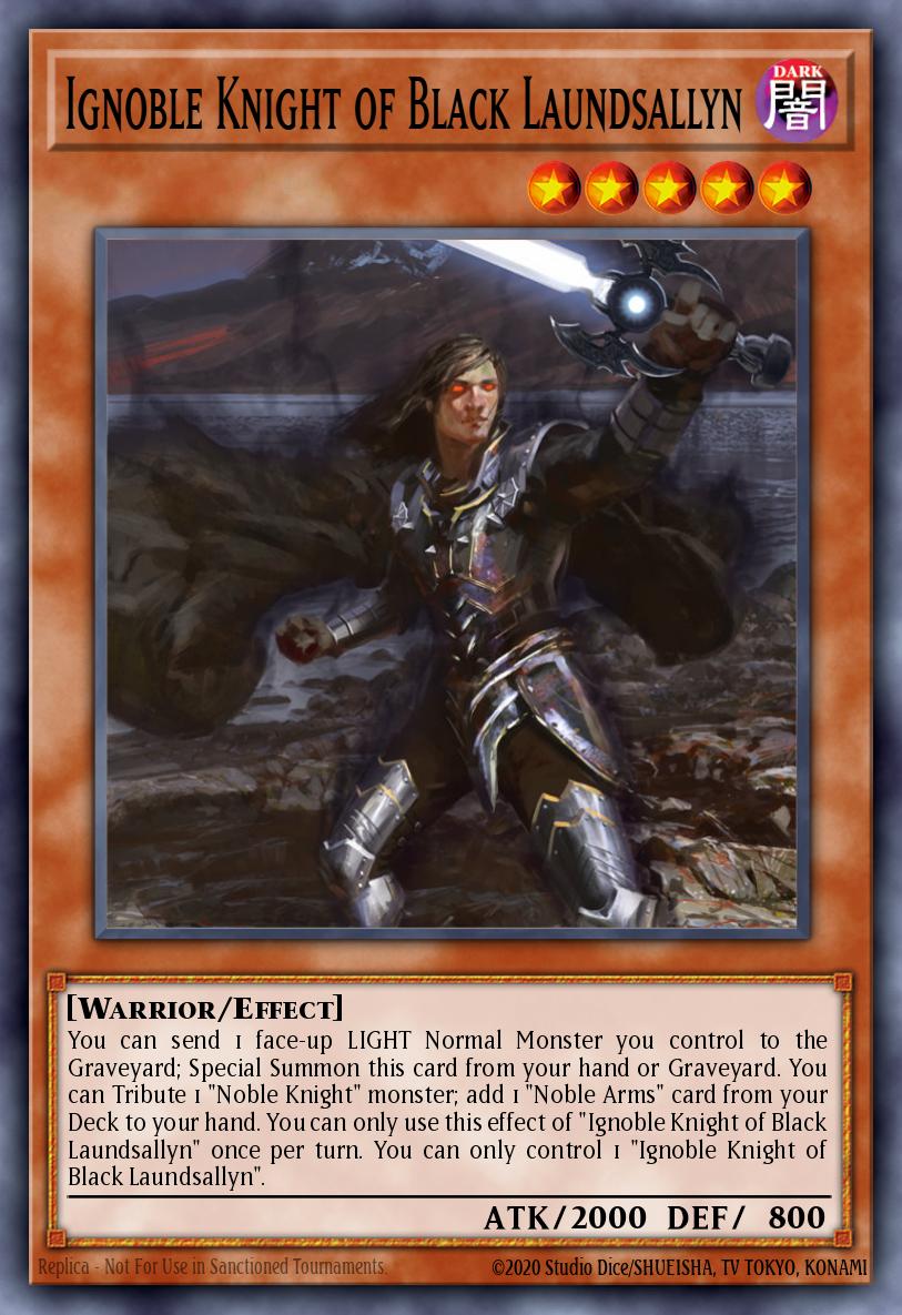 Ignoble Knight of Black Laundsallyn Super Rare ABYR-EN000 Abyss Rising Yugioh card
