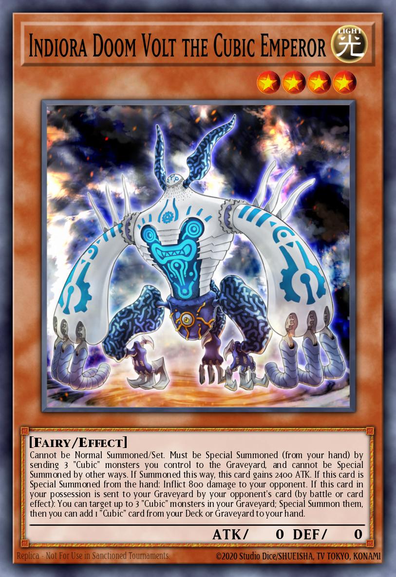 Indiora Doom Volt the Cubic Emperor Ultra Rare MVP1-EN038 Yu-Gi-Oh! The Dark Side of Dimensions Movie Pack Yugioh card