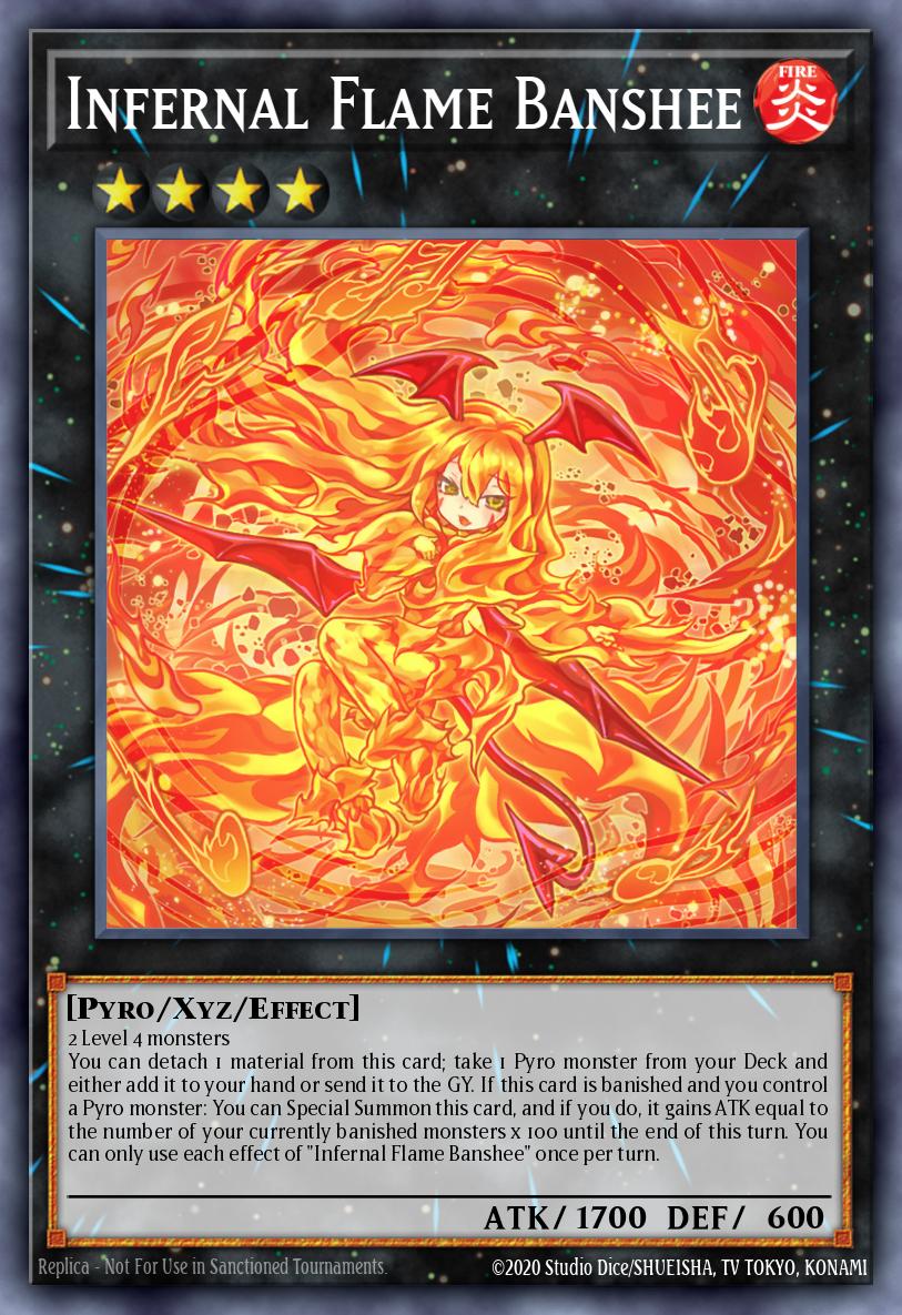 Infernal Flame Banshee Prismatic Secret Rare MP24-EN120 25th Anniversary Tin Dueling Mirrors Yugioh card