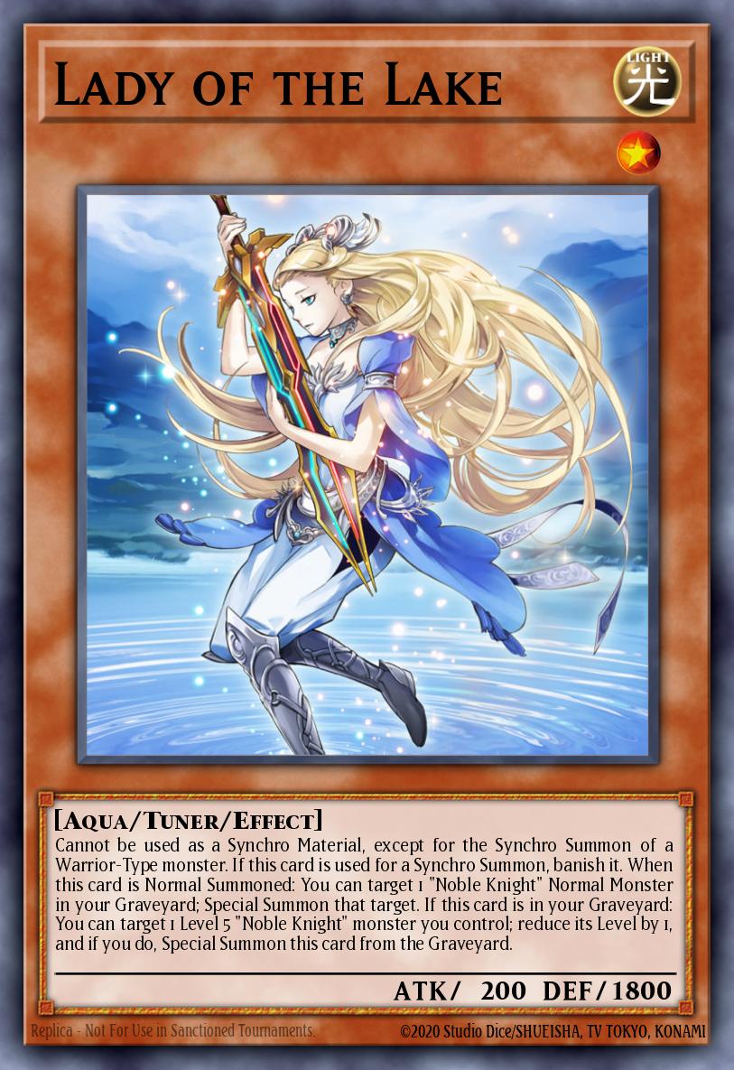 Lady of the Lake Platinum Rare NKRT-EN013 Noble Knights of the Round Table Box Set Yugioh card