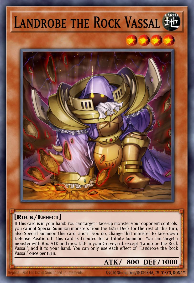Landrobe the Rock Vassal Common SR01-EN012 Emperor of Darkness Structure Deck Yugioh card