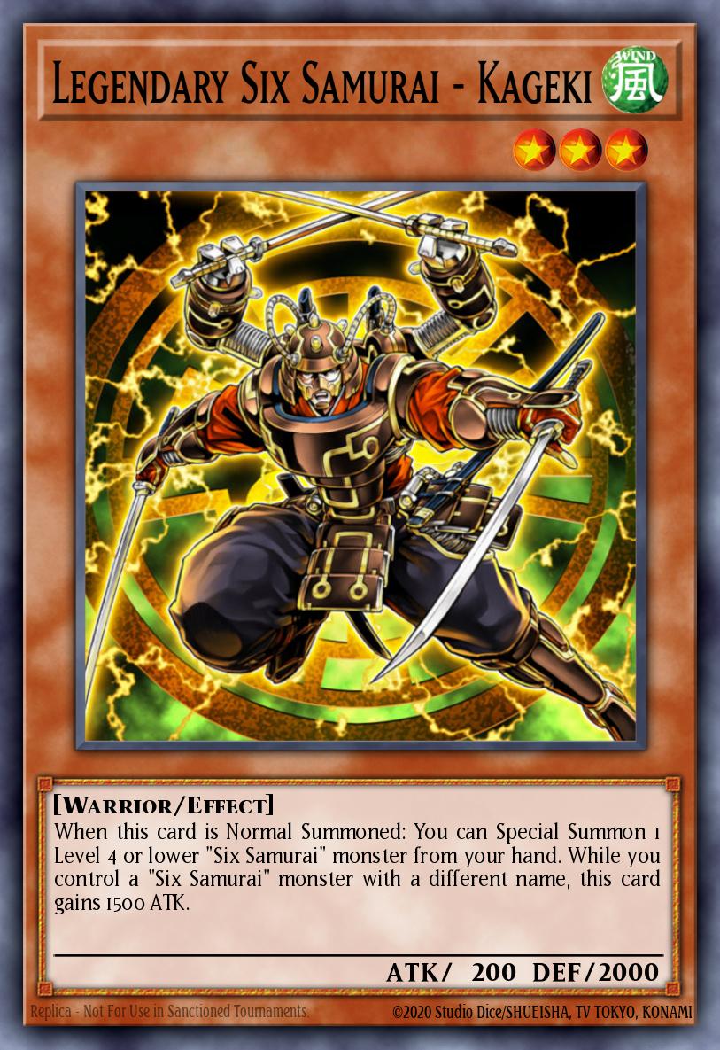 Legendary Six Samurai - Kageki Super Rare SDWA-EN018 Samurai Warlords Structure Deck Yugioh card