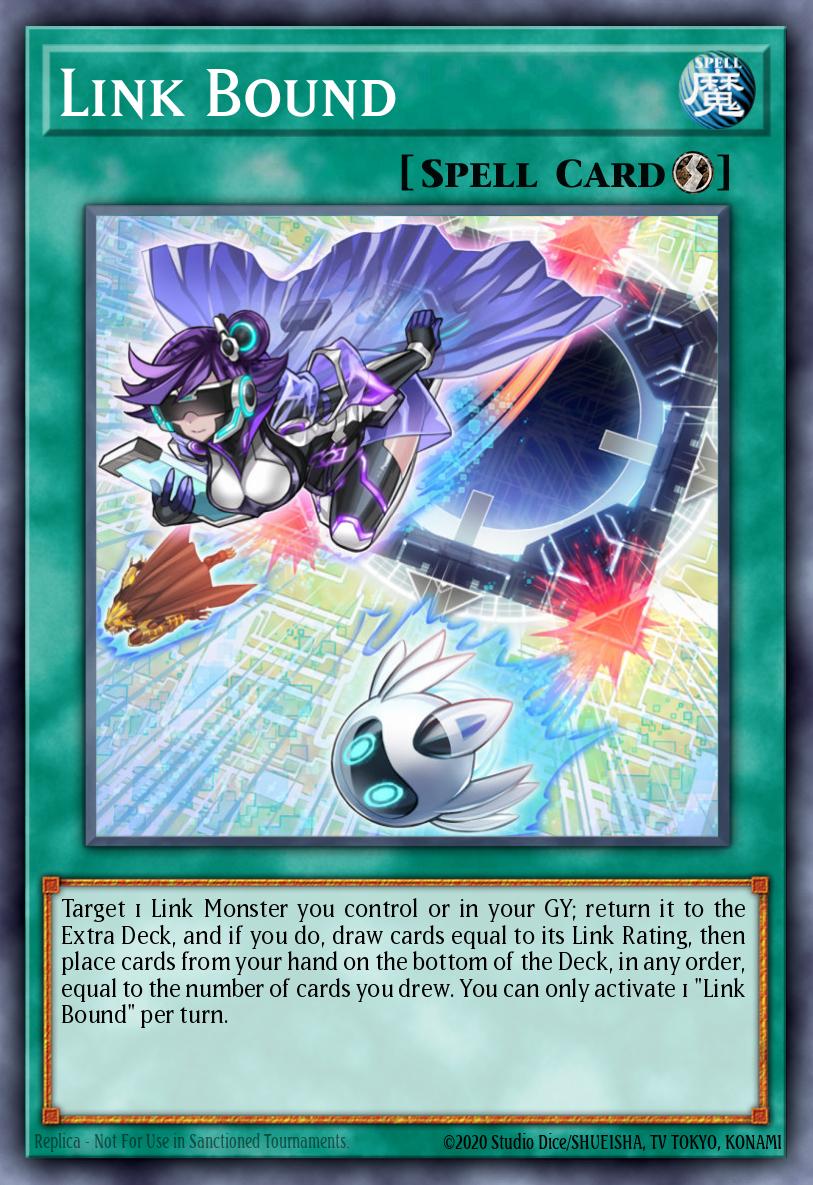 Link Bound Super Rare FLOD-EN063 Flames of Destruction Yugioh card
