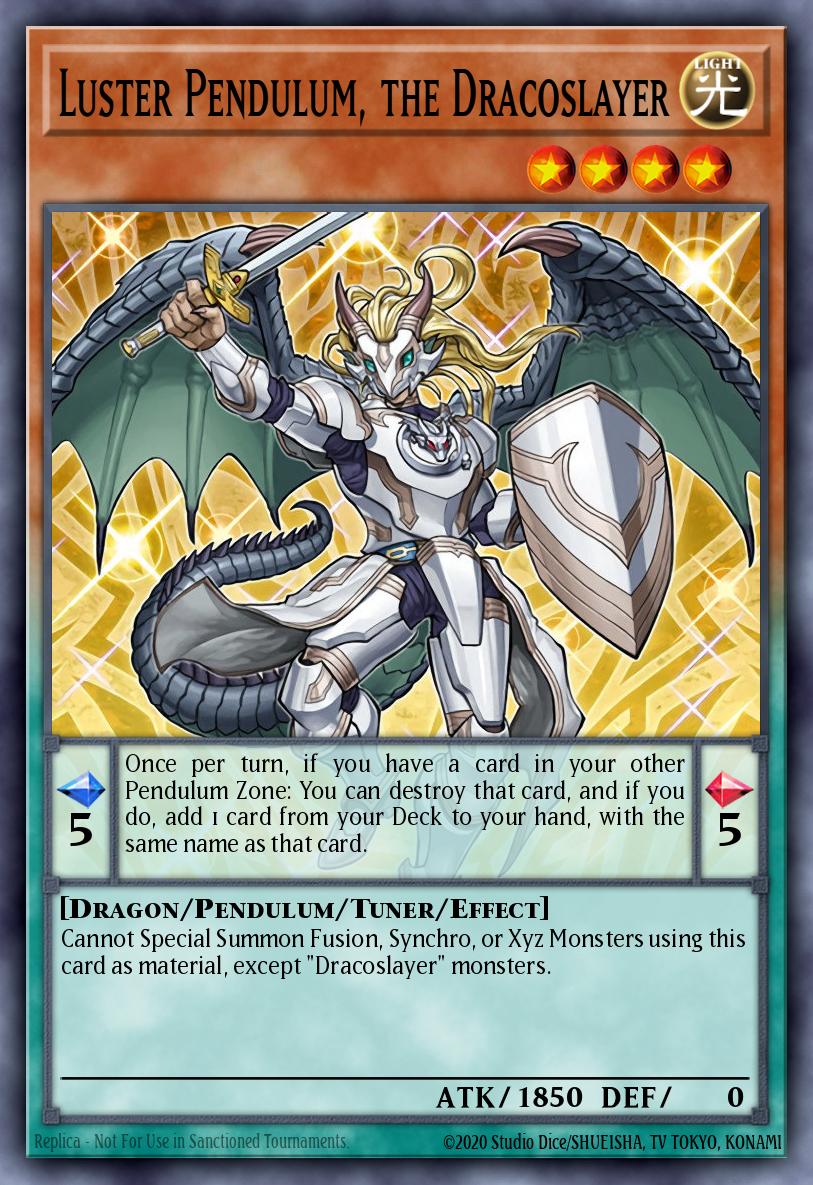 Luster Pendulum the Dracoslayer Rare ANGU-EN045 Ancient Guardians Yugioh card