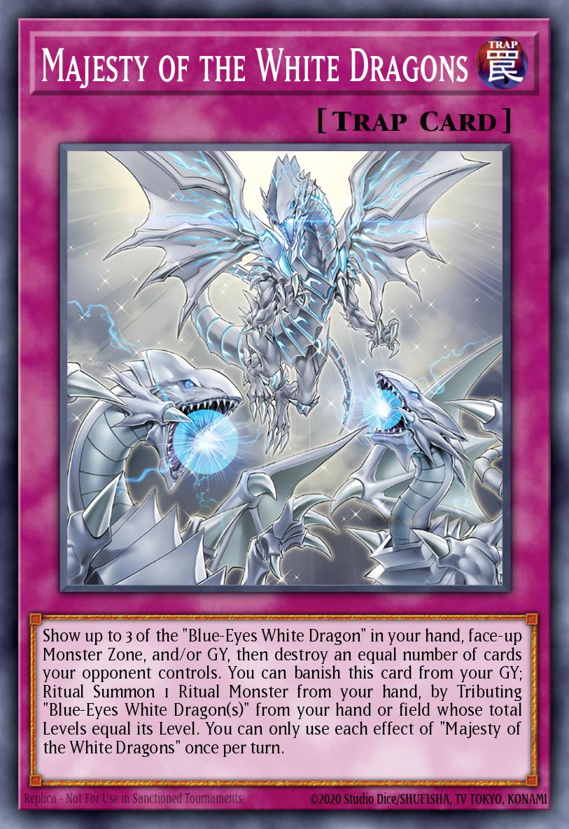 Majesty of the White Dragons Super Rare SDWD-EN027 Structure Deck Blue-Eyes White Destiny Yugioh card