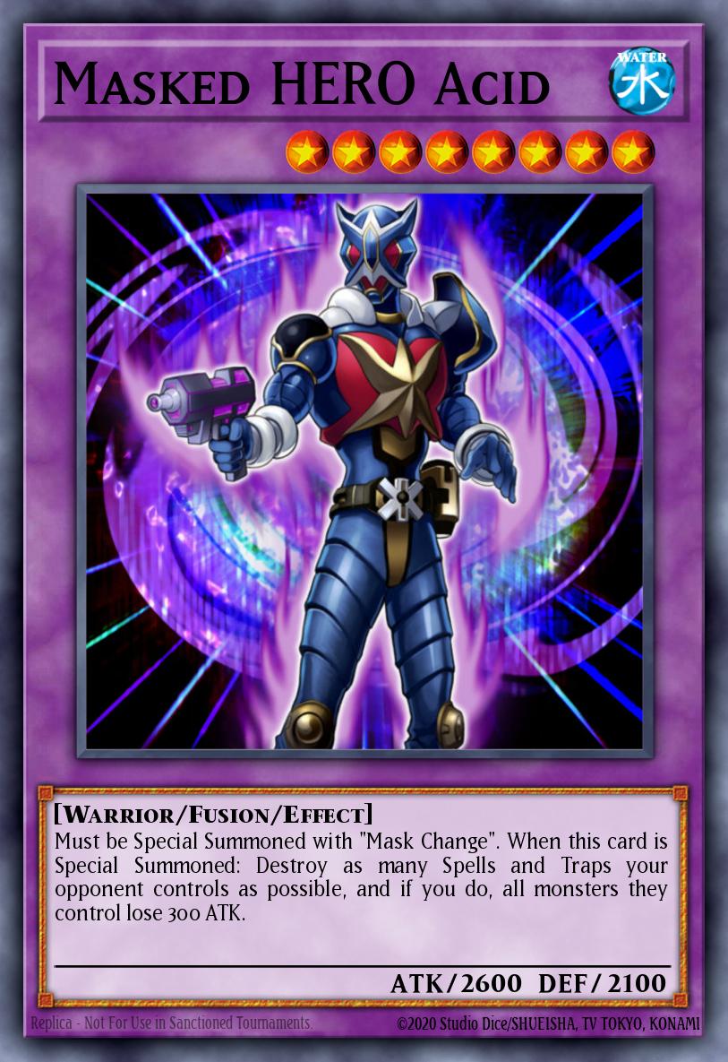 Masked HERO Acid Secret Rare PRC1-EN018 Premium Collection Tin Yugioh card