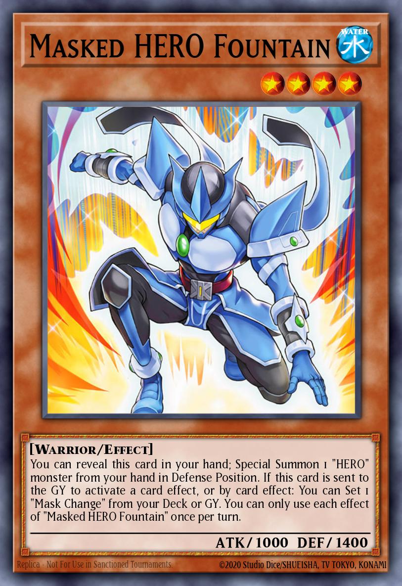 Masked HERO Fountain Secret Rare BLGG-EN029 Battles of Legend: Glorious Gallery Yugioh card